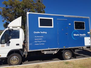 work health hearing test truck