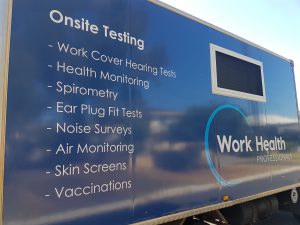 work health hearing test truck